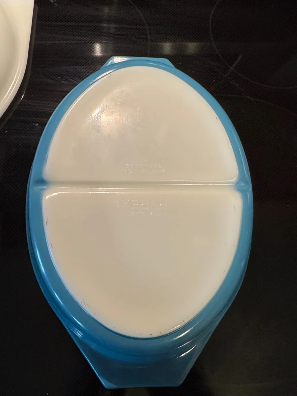 Pyrex Horizon Blue Apollo 11 Divided Casserole Dish - Picture 4 of 11